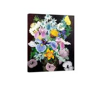Cedric Morris Famous Oil Paintings Reproduction. Artwork Picture Print on Canvas. Pot. Canvas Wall Art for Home Decor Ready to Hang 75x60cm Inner Framed