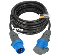 CEE 230V Camping Extension Cable 10m (H07RN-F 3G2.5 black cable, Camping Power …