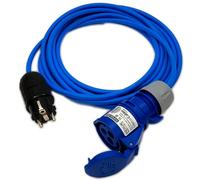 CEE 7/4 7/7 Type E/F schuko plug to Blue UK 16A Power Hookup Cable. 220v / 250v AC 16Amp IP44 Outdoor Rated (5 Metre)