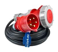 CEE adapter / adapter cable, high-current adapter plug 32A to 0.5-5m