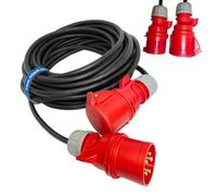 CEE heavy-duty extension cable, rubber H07RN-F 5G4mm² 32A 1-50m