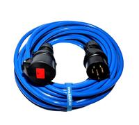 CEE high-voltage extension cable PUR H07BQ-F 5G2.5mm IP44 16A 1-45m