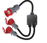 CEE Power Adapter, 32 AMP to 16 AMP Adaptor, 220V-380V 2 Way Hookup Converter Cable for Camping, Motorhomes, Generators