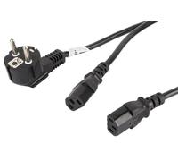 CEE Power Cable 7/7-2xIEC 320 C13 2m CA-C13C-13CC-0018-BK
