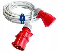 CEE PVC extension cable H05VV-F 5 x 2.5 mm² (5 g 2.5 mm²) 16 A IP44 white