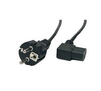 CEE7 IEC C13-POSAC-C13L-EU50 Angle Power Cord Black 5m