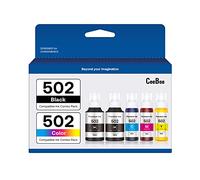 CEEBOO Refill Ink Bottle Replacement for Epson 502, 2 Black,Cyan,Magenta,Yellow, 5 Bottles