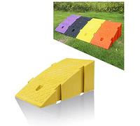 CEEBUS Wheelchair Ramps Threshold Ramp Lightweight, High 16/20Cm Heavy Duty Threshold Bridge Track Curb Ramp,for Garage, Sidewalk, Truck, Scooter, Bike, Motorcycle (Color : A, Size : 45 * 25 * 20cm)