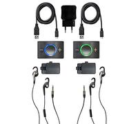 Ceecoach Bluetooth communication and intercom for equestrian sports, winter sports, industry, black, duo kit