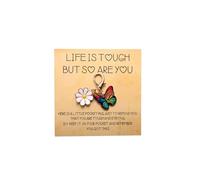 CEEGEWW 1 PCS Inspirational Gifts for Women, Pocket Hug, Butterfly Keychain with Encouragement Card, Appreciation Gifts for Family Friend Colleague Boss,Creative Colorful Enamel Butterfly