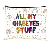 CEEGEWW 1Pcs Diabetic Bags for Supplies,All My Diabetes Stuff Bag, Rainbow Diabetic Supply Kit Organiser with Zipper,Colourful Graffiti-Style,Daily Blood Glucose Management Gift for Friends Mum Dad