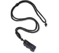 CEEGEWW Black Tourmaline Necklace,Modern Simple Adjustable Healing Crystal Necklace Irregularity Pendant with Hand-Woven Rope,Stones Against Negative Energy,for Men and Women (Black)