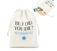 CEELGON 10 Pack But Did You Die Hangover Kit Bags for Bachelorette Birthday Party Favors Gifts 5" x 7" Drawstring Recovery Kit Goodie Pouch Girls Trip Emergency Supplies (Blue)