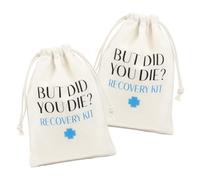 CEELGON 20 Pack But Did You Die Hangover Kit Bags for Bachelorette Birthday Party Favors Gifts 5" x 7" Drawstring Recovery Kit Goodie Pouch Girls Trip Emergency Supplies (Blue)