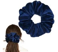 CEELGON Navy Blue Big Velvet Scrunchie 6.5 Inches Jumbo Scrunchies Hair Ties Oversized Ponytail Holder for Thick Curly Hair Extra Large Hair Accessories for Women (Navy Blue)