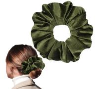 CEELGON Olive Green Big Corduroy Scrunchie 6.5 Inches Jumbo Scrunchies Hair Ties Oversized Ponytail Holder for Thick Curly Hair Extra Large Hair Accessories for Women (Olive Green)
