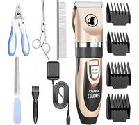 Ceenwes Dog Clippers Low Noise Cat Clippers Rechargeable Cordless Pet Grooming Tool Professional Dog Hair Trimmer with Comb Guides Scissors for Dogs Cats & Others