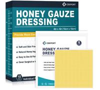Ceeport Honey Gauze Wound Dressing, Manuka Honey Wound Care Medical Honey Bandages for Wound Care, Honey Plasters for Faster Healing of Burns, Abrasions, Cuts and