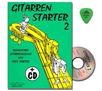 CEES HARTOG - Guitare Starter 2 - GUITARE école avec CD et original Dunlop plek - Situation Jeu, binde technique, poignée transversale, mesure de change, scordatura, flagoletten etc...