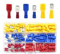 CEEYSEE 120Pcs Spade Connector Insulated Female and Male Quick Splice Wire Terminals Electrical Wire Crimp Bullet Connectors Kit（PSZ)