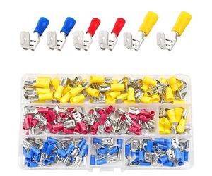 CEEYSEE 150Pcs Piggyback Spade Connector Quick Splice Wire Terminals Wire Crimp Connectors Set（PJ)