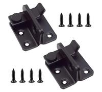 CEEYSEE 2 Pairs Slide Bolt Gate Latch Stainless Steel Brushed Finish Padlock Anti-Theft Hasp with Screws for Window Bedroom Bathroom Cabinet Mailbox Garden Pet Cage Black (UMK/H)