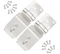 CEEYSEE 2 Pcs Door Hasp and Staple 4 Inch Gate Latch Stainless Steel Padlock Hasp 90 Degree Padlock Hasp with Screws for Gate,Window,Cabinet,Pet Cage,Crate,Shed (MK90)