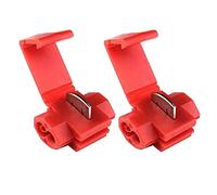 CEEYSEE 50Pcs Lock Wire Connector Terminal 22-18 AWG Solderless Quick Splice Wire Crimp Branch Electrical Connectors (UNJ2H)