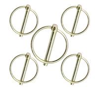 CEEYSEE 5Pcs 6mm Lynch Pin Set,Pin Length 45mm Zinc Plated Carbon Steel Fasteners Safety Pins Lock for Trailers, Tractors，Trolley，Mowers (O.M6x45mm)