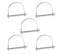 CEEYSEE 5pcs Locking Pin 8mm x 60mm Pipe Folding Pin with Zinc Plated Snap Lock for Trailers, Trucks, Tractors, Dumppers, Farm, Lawnmowers (D8mm x 60mm)