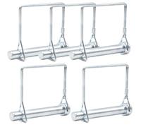 CEEYSEE 5Pcs Shaft Locking Pin 12mm Trailers Lock Hitch Lock Pin Zinc Plated Carbon Steel Round Loop Safety Wire Lock Pin Length 80mm for Farm Trailers Trolley Wagons Lawn Garden Towing(FX/12x80mm)