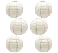 CEEYSEE 6 Pcs Paper Lanterns 12 Inch Grey Chinese Japanese Round Hanging Decoration Paper Lanterns for Halloween Wedding Birthday Paper Lanterns Party Decorations (Grey/DLHIS)