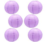 CEEYSEE 6 Pcs Paper Lanterns 12 Inch Purple Chinese Japanese Round Hanging Decoration Paper Lanterns for Halloween Wedding Birthday Paper Lanterns Party Decorations (Purple/DLQZS)
