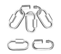 CEEYSEE 6Pcs D Shackle M4 304 Stainless Steel Shackles Quick D Ring Chain Connector Chain Clasp Thread Carabiner Heavy Duty Clips Chain Connector Maximum load capacity:110kg (U/M4/0-SK)