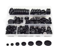 CEEYSEE Rubber Grommet Assortment Kit 205 Pcs 7 Sizes Cable Blanking Closed Grommets Double Sided Rubber Grommet Set Rubber Grommets for Holes Assortment Fire Wall Electrical Wire Gasket (UK-XJDQ）