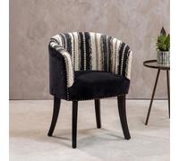 Cefena Chair - Black and White Fabric