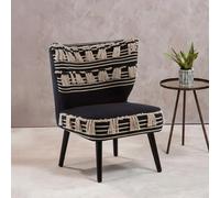 Cefena Moroccan Chair - Black Fabric