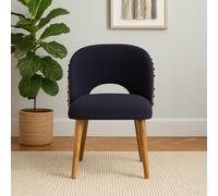 Cefena Moroccan Chair - Curved - Black Fabric