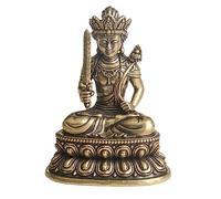 CEHJZQRPL 1pcs Mini Buddha Statue,Antique Pure Brass Akasagarbha Bodhisattva Tabletop Decoration,Religious Worship Buddha Crafts Ornaments