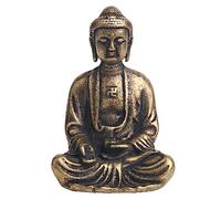 CEHJZQRPL 1pcs Mini Buddha Statue,Antique Pure Brass Tathagata Tabletop Decoration,Religious Worship Buddha Crafts Ornaments