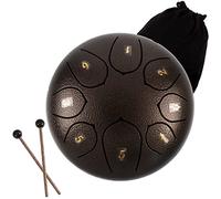 CEHJZQRPL 6 Inches Steel Tongue Drum, 8 Notes C Major Handpan Drum, Mini Percussion Instrument Kit with Bag, Music Book, Mallets And Finger Picks for Kids Adults Yoga Mind Healing Meditation(Maroon)