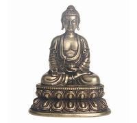 CEHJZQRPL Antique Brass Medicine Buddha Statue Tabletop Decoration,Religious Worship Statues,Household Crafts Collection,1pcs