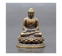 CEHJZQRPL Brass Buddha Small Ornament,Antique And Distressed Bronze Micro-carved Shakyamuni Buddha Home Decor Craft,1pcs
