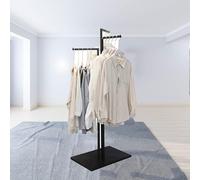 CEHJZQRPL Floor-Standing Metal Garment Rack Cloth Stand,from 100cm to 195cm Adjustable Lifting Retail Display Hanging Shirt Garment Pipe Shelf