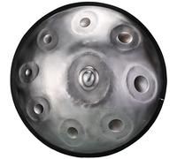 CEHJZQRPL Handmade Handpan Drum in D Minor 9 Notes 22 Inch Steel Tongue Drum Harmonic Percussion Instrument with Soft Hand Pan Bag Handpan Stand for Sound Healing Personal Meditation Yoga(Silver)