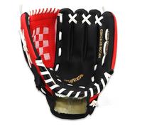 CEHJZQRPL Kids/Adults PVC Handmade Softball Practice Equipment Size 9.5/10.5/11.5/12.5 Inches Left Hand Gloves Adjustable And Comfortable(Red Black White,12.5 Inch)