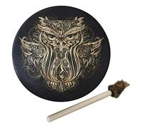 CEHJZQRPL Shamanic drum 25cm Tree of Life Spiritual Music Ethereal Drum Resin Eagle with Sticks Hand-made Adult