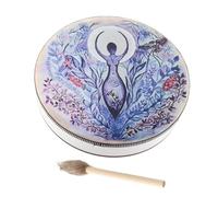 CEHJZQRPL Shamanic drum 9.8in,Tree Of Life Decoration Design Hand Drum With Stick, for Spiritual Music relax