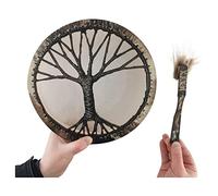 CEHJZQRPL Shamanic drum Creative Shaman Drum Tree of Life Tambourine Ethereal Ornament Tongue Hand-made Frame Drums
