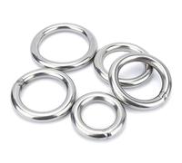 CEHJZQRPL Stainless Steel Seamless Ring Circle O-Ring 304 Metal Welded Round Rings Suitable for Clothes Backpack Decorations, 10Pcs(Wd:4mm,ID:45mm)